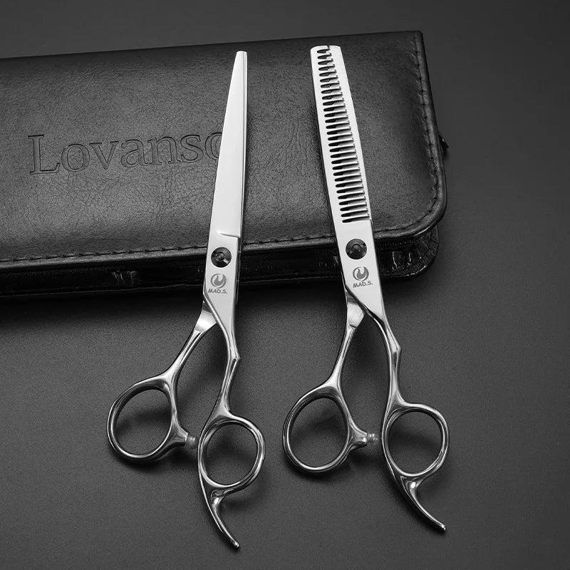 Professional Beauty Salon Hair Cutting Barber Scissors Sharp Blade Japanese Stainless Steel Silver Right-Handed Thinning Shears