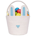 Easter Bunny Cotton Storage Basket for Eggs Colorful Woven Foldable Gift Basket for Kids