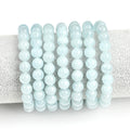 Natural Healing Crystal 4.6.8mm Beads Round Bracelet Gemstone  Crystal Aquamarine Bracelet Jewelry