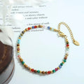 Colorful Agate Beads Gemstone Choker Necklace Handmade Natural Stone Beaded Necklaces for Women Collar De Acero Inoxidable