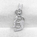 Sterling Silver 3*3mm Semi Mount Pendant Empty Frame Blank Support Setting S925 Base Holder Without Center Stone for DIY Inlay