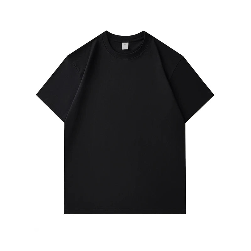 Wholesale Drop Shoulder Customize O-neck 230gsm 100% Cotton Soft Mens Fashion T-shirt In-Stock