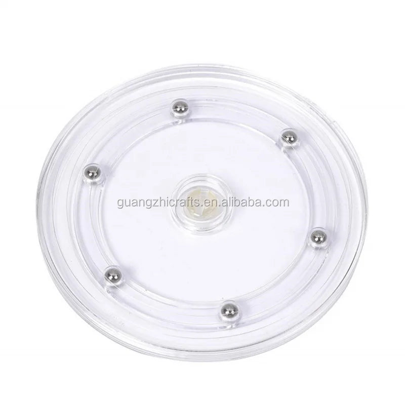 4 Inch Clear Plastic Lazy Susan Turntable Collection Display Stand