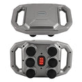 Deep Tissue Body Massage Gun with 6 Heads & Heating 9 Levels Dual Handle Percussion for Back Waist Leg Leg Massager