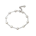 925 Sterling Silver Starry Pearl Bracelet Minimalist Korean Style Luxury Beaded Chain for Parties and Weddings