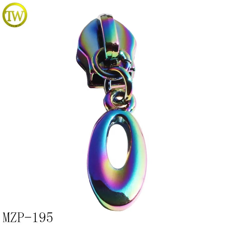 Best Selling Zipper Puller Custom rainbow Zipper Sliders Design for Bags and Garments