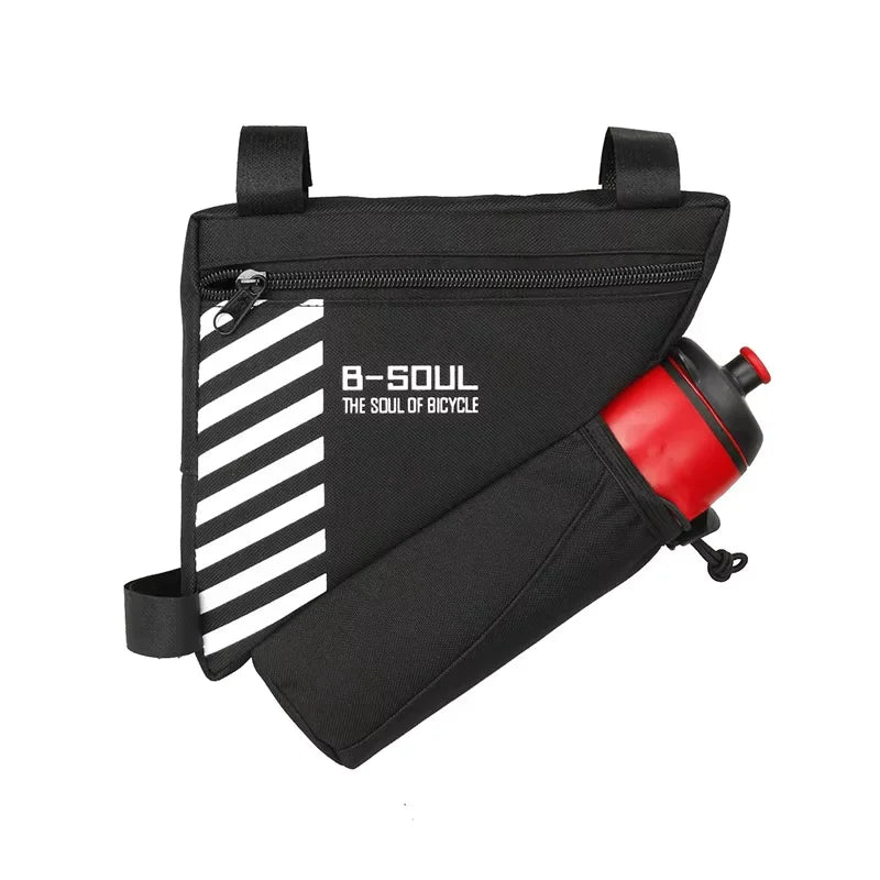 RIDERACE Waterproof Triangle Bike Bag Water Bottle Pouch Bicycle Front Tube Frame Bags Saddle Pocket MTB Cycling Accessories