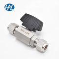 Type High Temperature Stainless Steel Manual Ball Valve Low Pressure Straight with Double Ferrule for Gas Applications