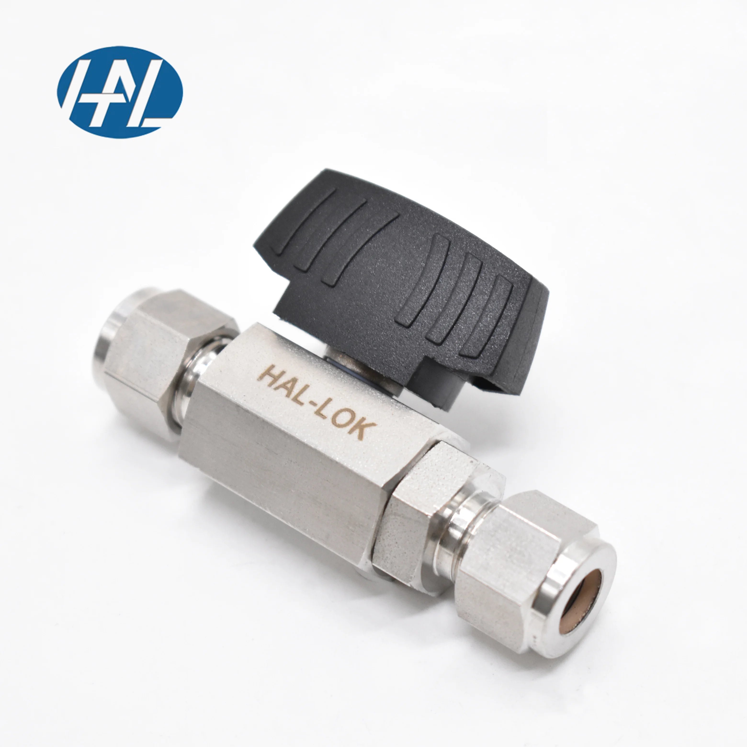 Type High Temperature Stainless Steel Manual Ball Valve Low Pressure Straight with Double Ferrule for Gas Applications
