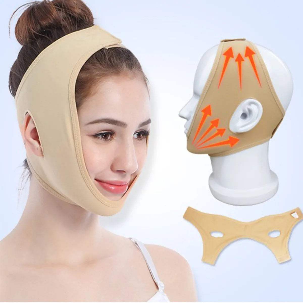 Skin-friendly V Line Mask Double Chin Reducer Pain Free Chin up Patch V Shaped Slimming Face Lift Tape