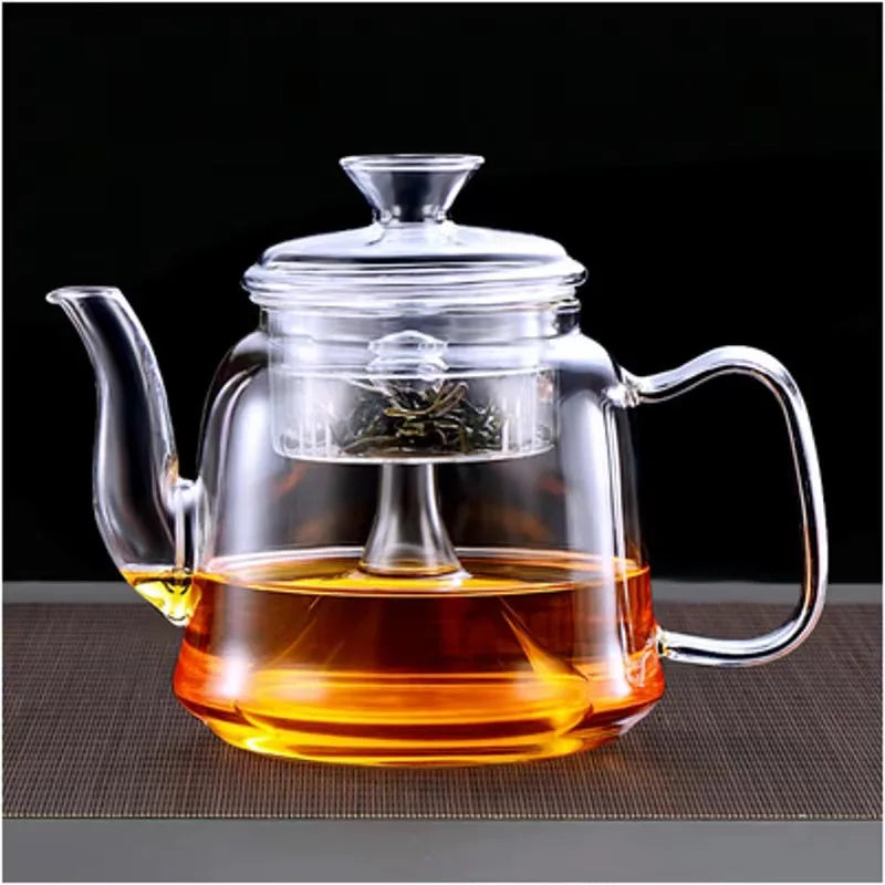 Factory Direct Supply 1300ml Handmade Thickened Glass Teapot with High Borosilicate