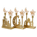Eid Mubarak LED Lights Decor Star Moon Shaped Lamp Ornaments Ramadan Mubarak LED Castle Moon Star Decoration