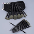 MAANGE Premium 17pcs Black Make up Brush Set with High Quality Cosmetic Makeup Bag Wholesale Eyebrow Brushes