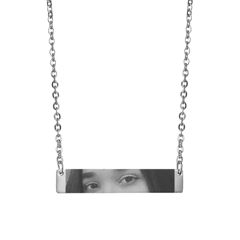 QIUHAN OEM Hot Personalised Sale Stainless Steel Custom Picture Eye Necklace