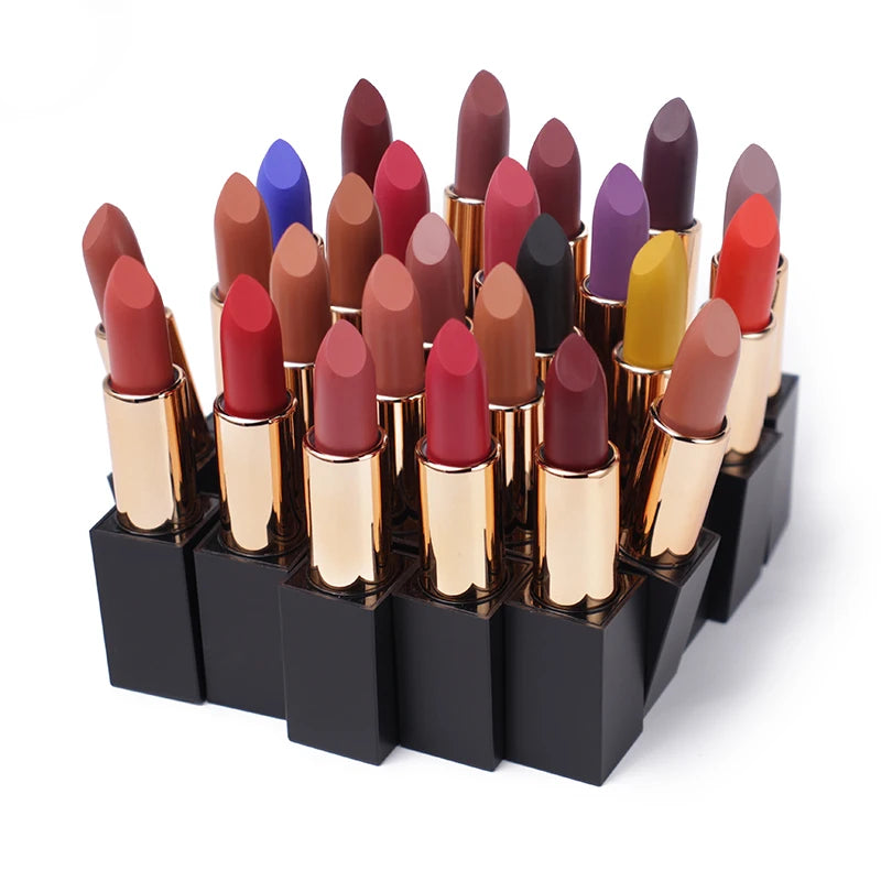 Custom Logo Private Label Matte Lipstick Waterproof Long-Lasting Lip Liner Highlighter Pen Stick Gel