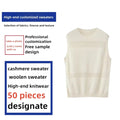 Women's New Summer Thin 100% Cotton Breathable Vest Hollow Out Round Neck Knitted Bottom Casual Style with Front Logo