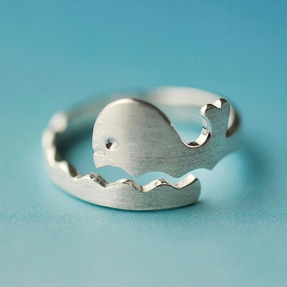 Wholesale Dolphin Silver  Plating Ring for Women Fashion Jewelry Adjustable Rings