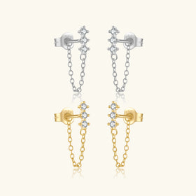 FUAMAY Silver Earings Women Free Shipping Gold Chain and Earrings Moonstone Earrings