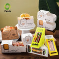 Cheap Custom Cartoon Toast Bread Wrapping Packaging Paper Boxes Carton Breakfast Egg Drop Sandwich Box