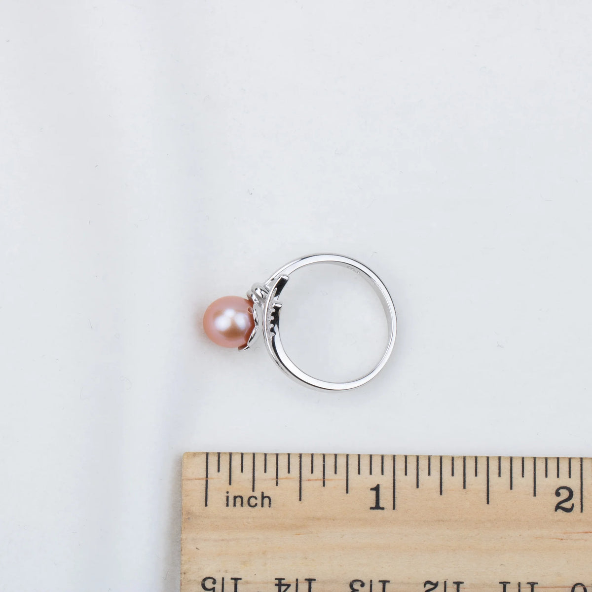R030527 DIY 6-8mm Natural Freshwater Pearl Ring Accessory 925 Sterling Silver Adjustable Size Engagement Jewelry Ring for Women MegaBDM