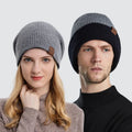 Custom Design Winter Warm Hats Unisex Soft Beanie Hat With Faux Fur Pom for Women Thick Knitted Ski Hat