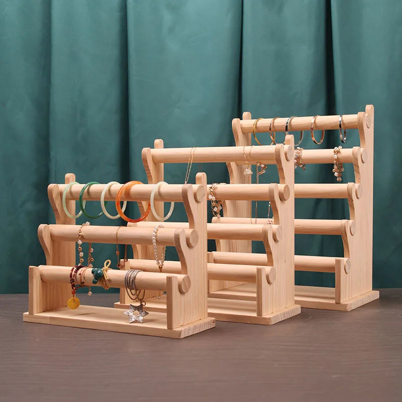 Solid Wood Detachable Three Four Five-Layer Bracelet Display Rack for Watch and Jewelry Storage Display Available in Spot Wh