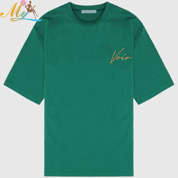 2022 Summer New Men's Short-sleeved Loose Crew Neck Embroidery Pattern Tailor-made T-shirt