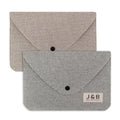 Eco Friendly Cotton Envelope Stationery Bag with Label Logo Custom Simple Natural Interweave Cotton Flap Bag OEM