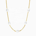 Fashion New Design Minimalist Women Choker Necklaces Charm Stainless Steel Chain Freshwater Pearl Necklace