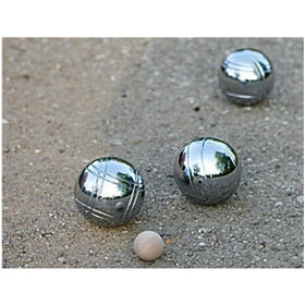 Wholesale Strue Portable Silver Metal Petanque Bocce Balls Durable Custom Logo Outdoor Sports Bag 3 Balls EN71 & BSCI Certified