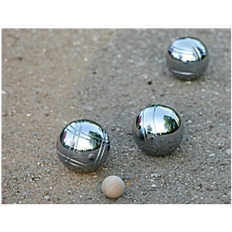 Wholesale Strue Portable Silver Metal Petanque Bocce Balls Durable Custom Logo Outdoor Sports Bag 3 Balls EN71 & BSCI Certified