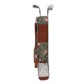 HIBO Lightweight Junior Golf Club Stand Bag Water-Resistant Waxed Canvas Durable Leather with Printing Logo for Kids
