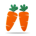 Carrot Acrylic Earrings Green Glitter Orange Vegetable Dangle Easter Jewelry Spring Gift Wholesale Bulk (