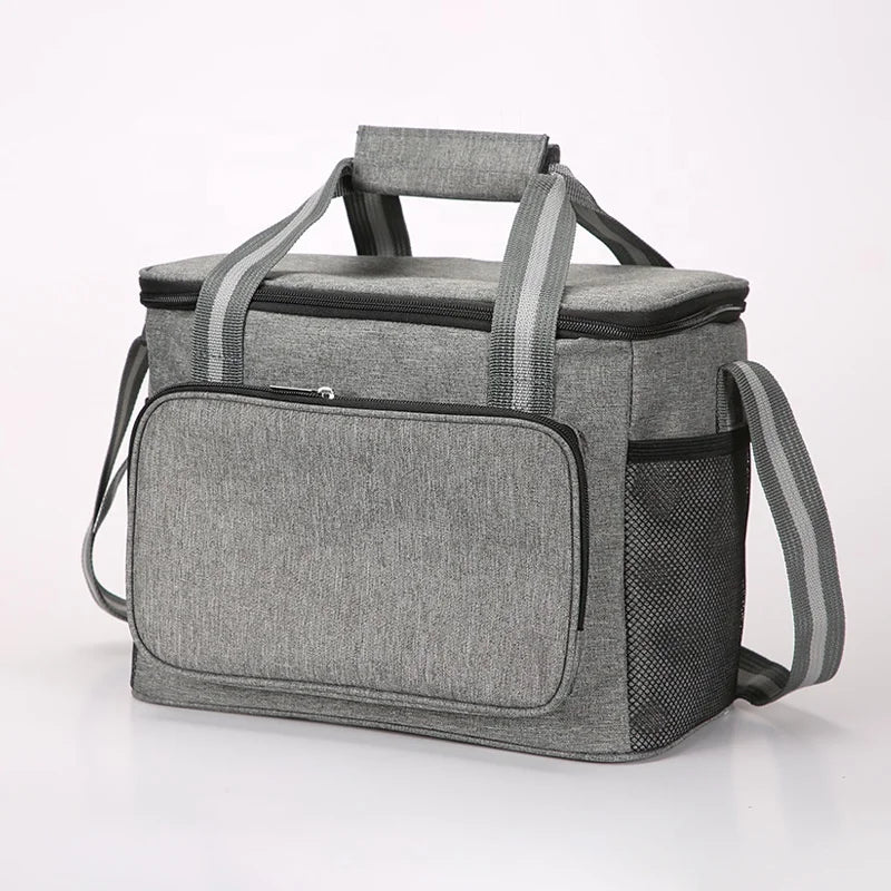 Design Outdoor Thermal Insulated Bags for Food Portable Large Capacity Lunch Cooler Bag 2022 Factory New DOT 600D 500 Pcs CN;FUJ