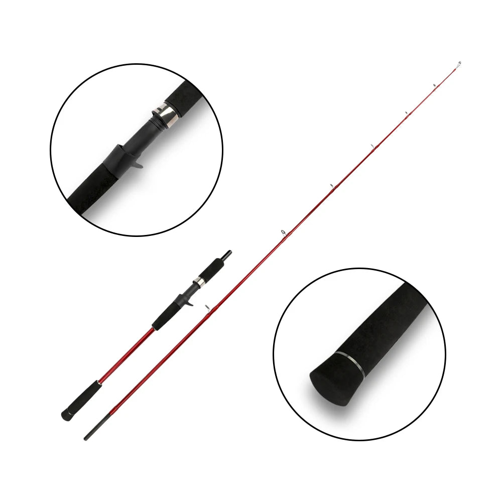 Slow Pitch Jigging Fishing Rods Solid Glass Blank 15kg Drag 1.8m 100g 150g Boat Game Canna De Pesca Saltwater Fishing Rods