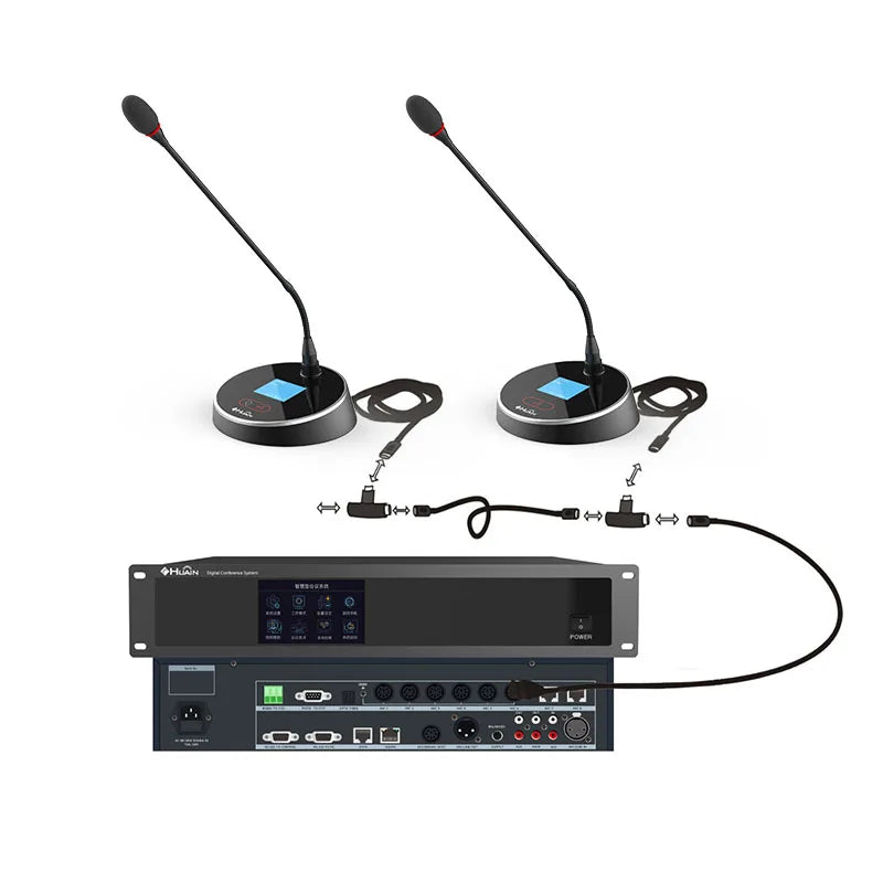 Cost-effective HUAIN Professional Touched Digital Wired Aluminum Alloy Cardiod Gooseneck Microphone 1-Year Warranty Black for
