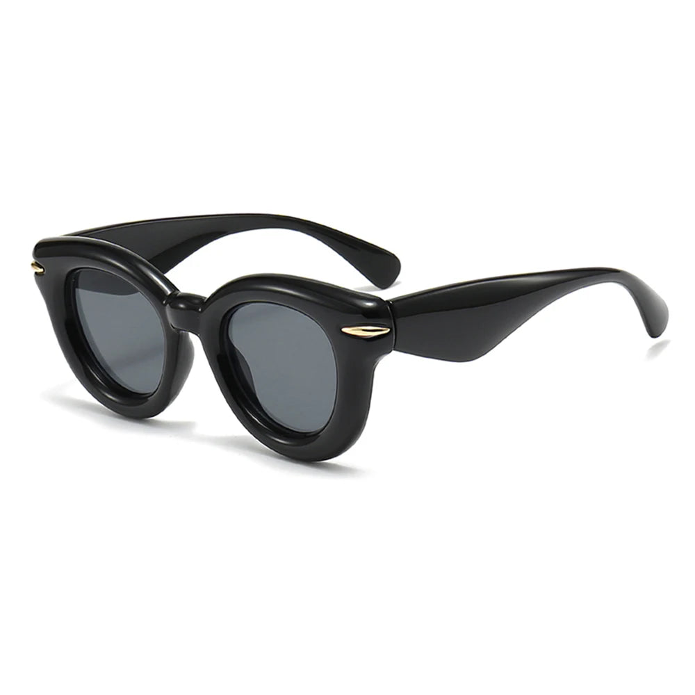 STY9032D Fashion Bubbly Thick Frame Round Sunglasses Women Luxury Brand Designer Vintage Tortoiseshell Sunglasses Men Y2K Shades