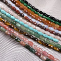 Natural Faceted Shaped Precious Rose Quartz Opal Howlite Turquoise Malachite India Agate Stone Seed Semi-finished Beads