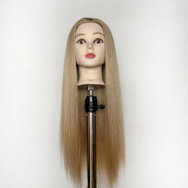 Yaki Straight Training Head With Long Thick Hairs Practice Makeup Hairdressing Mannequin Dolls Styling Maniqui Tete for Sale