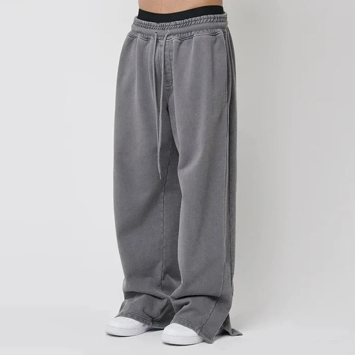 Streetwear Casual Mid Waist Sweat Suits Zipper Hoodies Tracksuit Set Distress Patch Flared Sweatpants Jogger