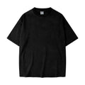 Trendy Brand Customize Logo Solid Color Large Size Short-sleeved Retro Washed Round Neck Loose Men's T-shirt