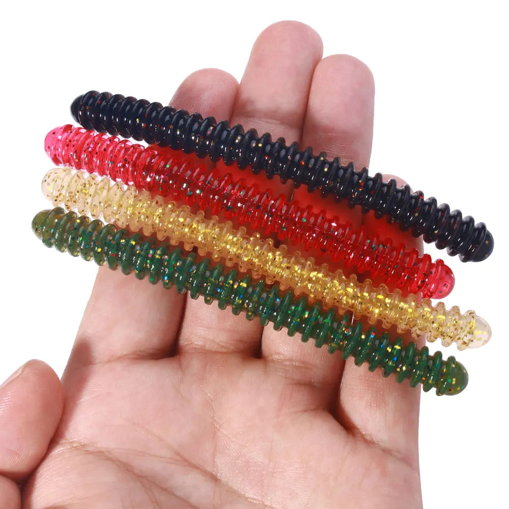 10.5CM 5.6G NEW TYPE 6pcs/bag Fishing Bait Bass Worm Soft Lures Paddle Tail Worm Soft Bait Worm Lure