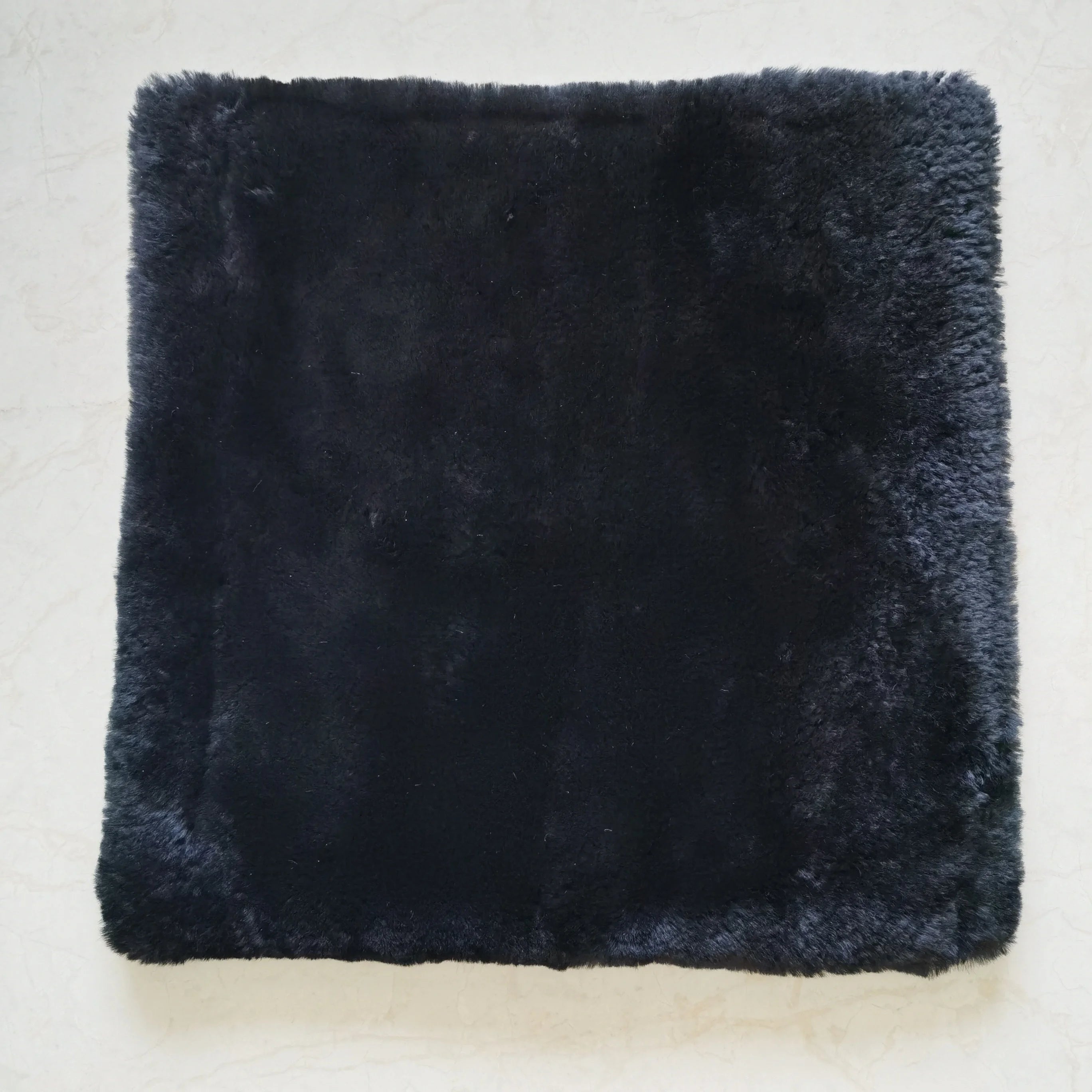 Australian Real Sheepskin Short Fur Solid Stitching Customizable Throw Pillow Case Square Modern Design Hotel Hospital Grade