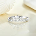 YILUN 925 Sterling Silver Princess Crown Ring Rhodium Plated Pear Shaped CZ Engagement Ring Jewelry for Women Special Occasions
