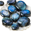Wholesale Labradorite Handle Blue Moonstone Crystal Raw Stone Ore Specimen Home Decoration Ornaments