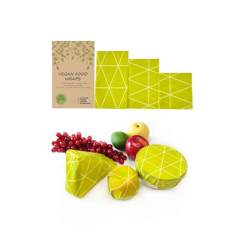 Reusable Recycled Vegan Food Packaging Wrap Soy Wax Food Wrap Stripe