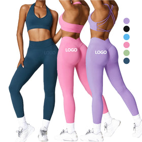 Joyyoung Workout Sets for Women Yoga Suit Fitness Women Activewear Sports Running Yoga Leggings Gym Sets