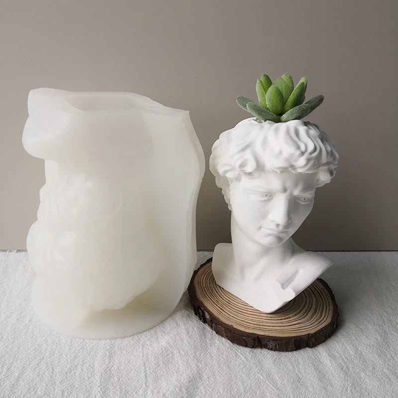 DIY Flower Plant Pot Silicone Molds Geometric Shapes Plaster Epoxy Resin Flower Pot Mold Handmade Silicone Plant Moulds