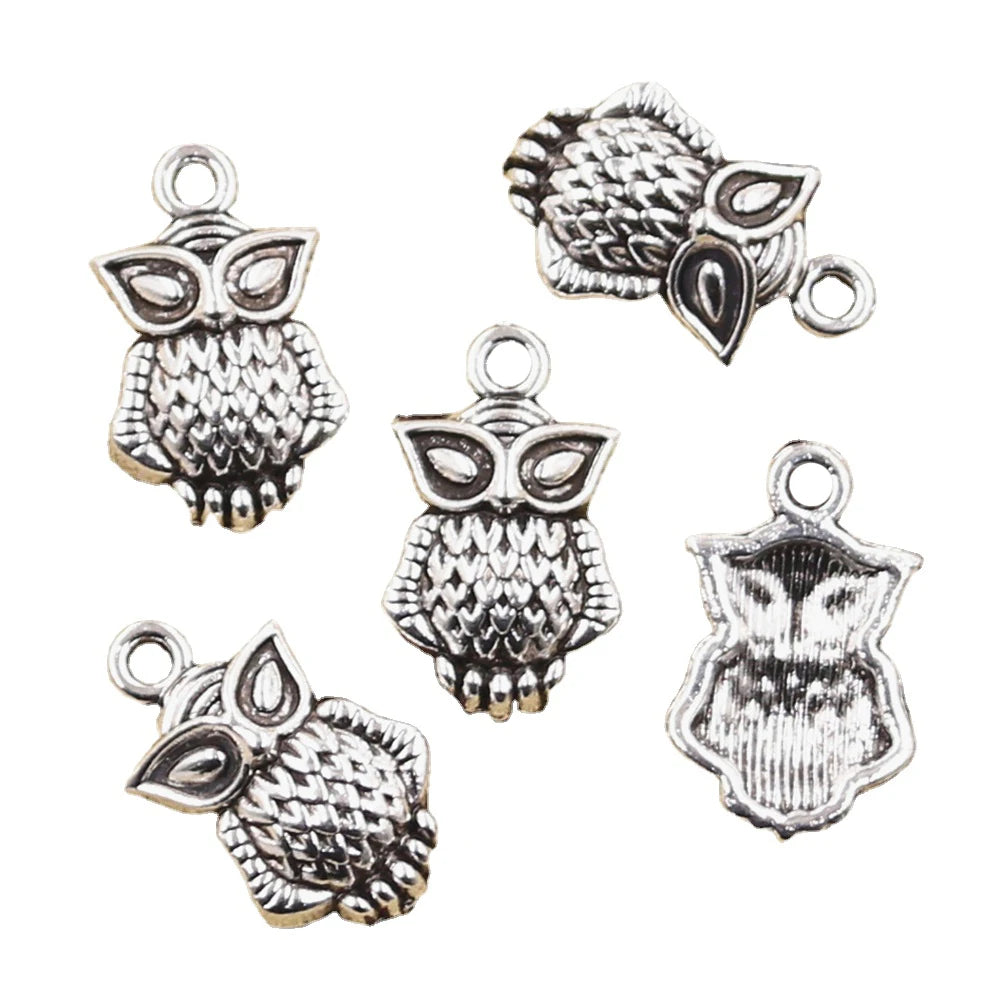 Charms Big Eye Owl 20x13mm Tibetan Silver Color Pendants Antique Jewelry Making DIY Handmade Craft