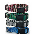 Customized Tough Soft Nylon Dog Collar Adjustable Buckle Camouflage Pattern Dog Training Collar
